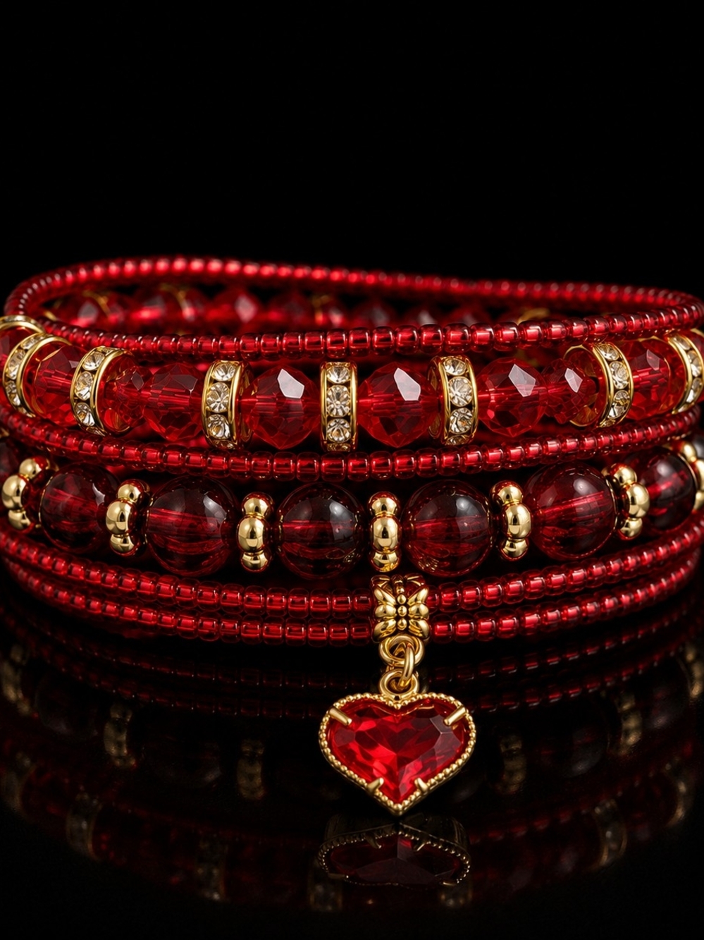 Ruby Romance Wrap Bracelet ❤️